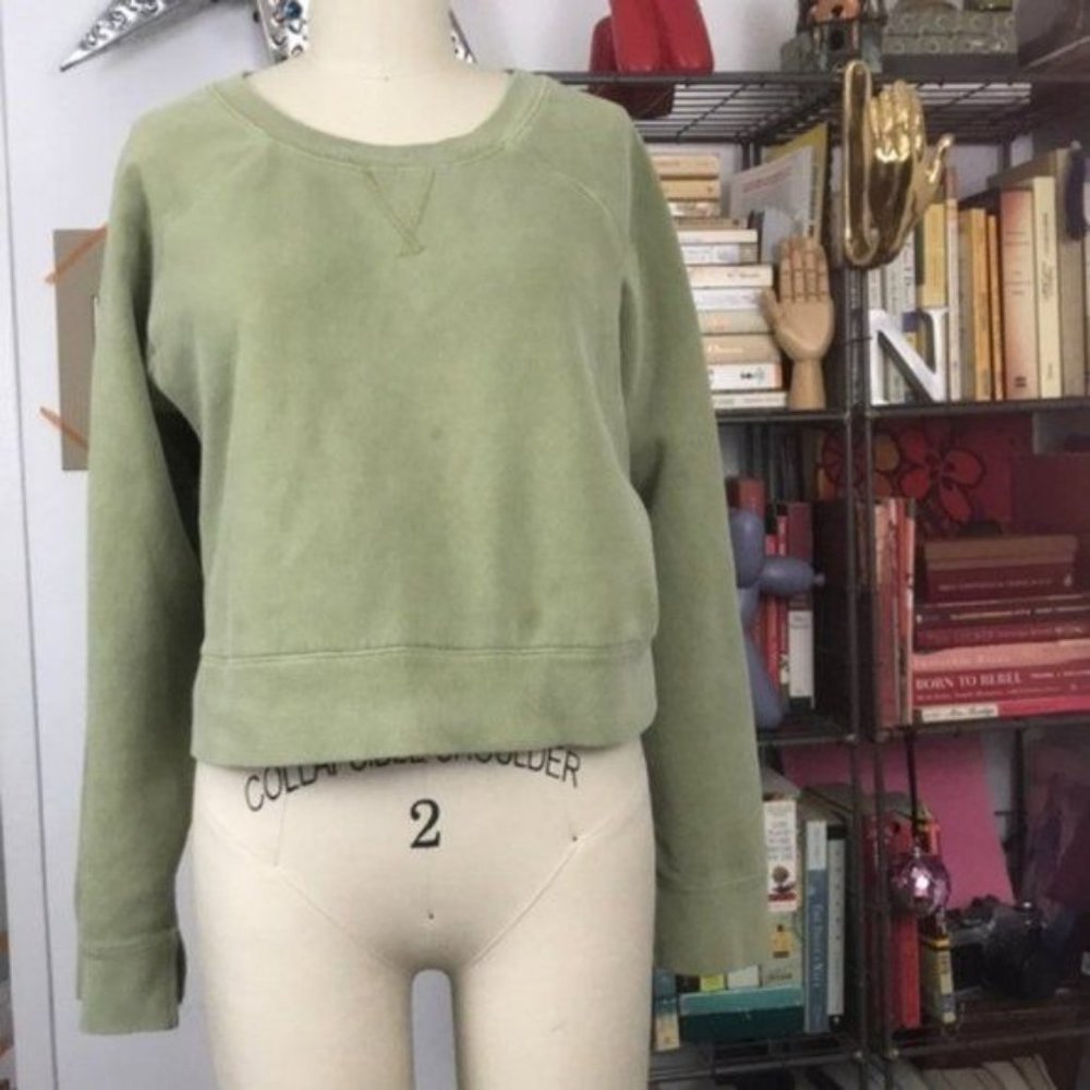 UO Silence Noise Mesh-Back Cropped Sweatshirt - Picture 8 of 8
